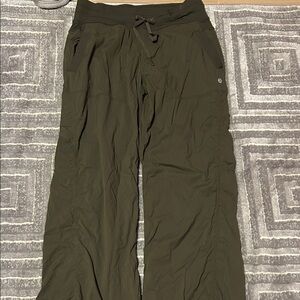 Lululemon Olive Green Wide-Leg Pants